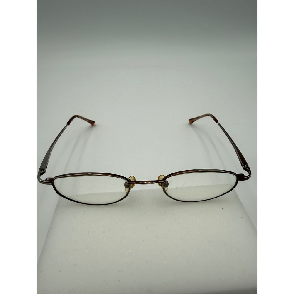 Unbranded Eyeglass Frames Unisex OS Brown Good Vintage Oval Metal Slim